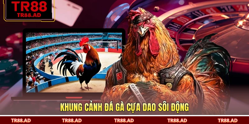 Khung cảnh đá gà cựa dao sôi động